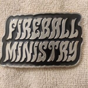 2004 VTG EARLY FIREBALL  BELT BUCKLE FIRST CHURCH OF ROCK N ROLL US MADE